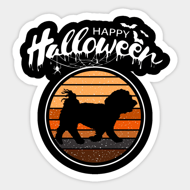 Funny Happy Halloween Beautiful Maltese Men Women Kids Gift Sticker by mlleradrian